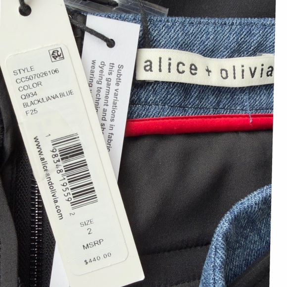 Alice + Olivia Narin Nautical Inspired Cropped High Rise Wide-Leg Pants Size 2 - Picture 10 of 10